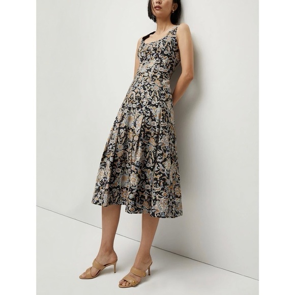 Veronica Beard Midi Floral Sleeveless Jolie Dress - Picture 4 of 7